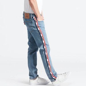 Levi's premium 501 button fly light wash Big E jeans